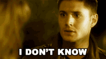 I Dont Know Dean Winchester GIF - I Dont Know Dean Winchester Jensen Ackles GIFs