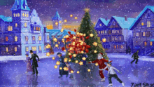 Merry Christmas Christmas Tree GIF - Merry Christmas Christmas Tree Confetti GIFs