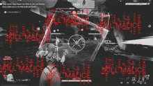 a screen shot of a video game with the words kill malice written in red