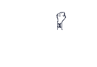 a drawing of a fist with the numbers 726 on it