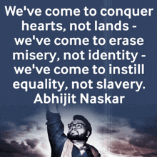 a poster that says we 've come to conquer hearts