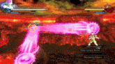 a screenshot of a video game with son goku and son frieza