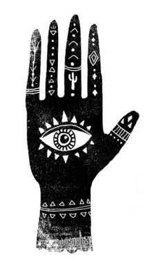 Blinking Hand Art GIF - Blinking Hand Art Ritual Symbols GIFs