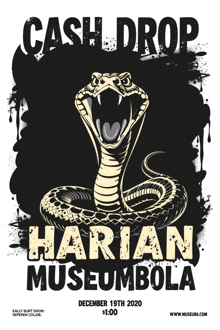 a poster with a snake and the words cash drop