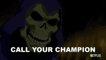 Call Your Champion Skeletor GIF - Call Your Champion Skeletor Masters Of The Universe Revelation GIFs