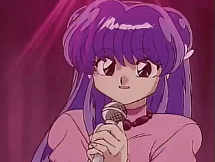 Kawaii Japanese Anime Girl singing Karaoke