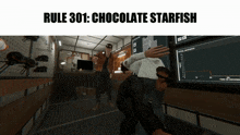 rule 301 : chocolate starfish is displayed on a screen