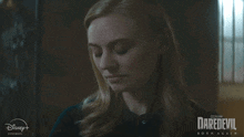 a woman says " no thank you " in a daredevil born again advertisement