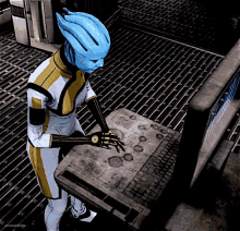 Asari Mass Effect GIF - Asari Mass Effect Typing GIFs
