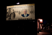 a billboard for the talking show with richard blank