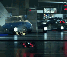 Neon Lights Drone Racing GIF