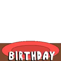 a cartoon drawing of a birthday cake and the word birthday
