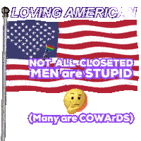 an american flag with a smiley face and the words loving american