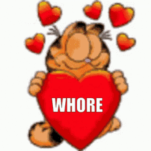 Whore Garfield GIF - Whore Garfield Hearts GIFs