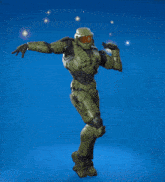 a video game character with a helmet that says ' t ' on it