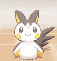 a bunny with two pink hearts on its head
