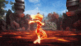 a woman is dancing in a video game with the words viral not final in the background