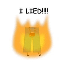 a picture of a cartoon character that says i lied on it