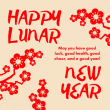 Happy Chinese New Year Happy Lunar New Year GIF - Happy Chinese New Year Happy Lunar New Year Flowers GIFs
