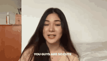 a woman says you guys are so cute in front of her