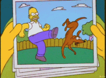 Homer Simpson Kick GIF