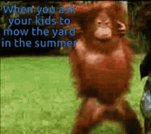 Ask Kids To Mow Yard Summer GIF