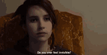 Invisible GIF - Do You Ever Feel Invisible Nonexistent Emma Roberts GIFs
