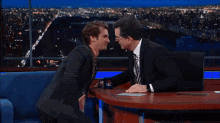 Kiss GIF - Andrew Garfield Stephen Colbert Kiss GIFs