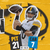 pittsburgh steelers quarterback car 7 throws the football