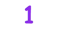 a pixel art illustration of a purple number 1 on a white background .