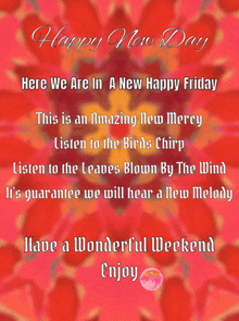 a happy new day greeting card with a kaleidoscope background