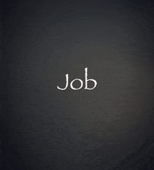 the word job is written in white on a dark background