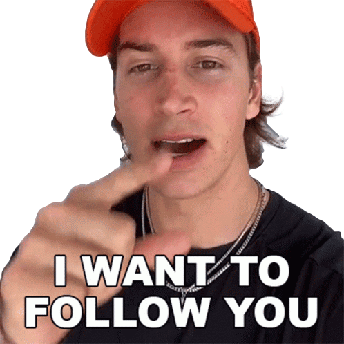 I Want To Follow You Jtbarnett Sticker - I Want To Follow You Jtbarnett I Want To Support You Stickers