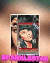a poster with a picture of a woman and the word sparklestar