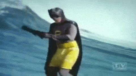 Batman Surfing GIF - Batman Surfing Sea - Discover & Share GIFs