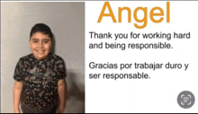 a picture of a young boy with the name angel