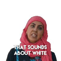 That Sounds About White Zarqa Sticker