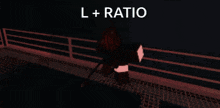 a drawing of a person with the words l + ratio written above them