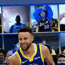 steph curry all smiles hype warriors golden state warriors