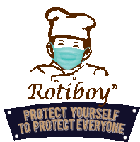 Rotiboy Protect Yourself Sticker - Rotiboy Protect Yourself Stay Safe Stickers