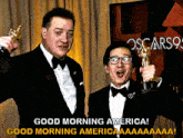 Good Morning America Brendan Fraser GIF - Good Morning America Brendan Fraser Ke Huy Quan GIFs