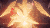 a video game character with wings is holding a sword
