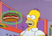 Magic Sandwich - The Simpsons GIF - The Simpsons Homer Simpson Floating Sandwich GIFs