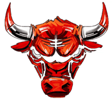 red bull icon cool horn animal