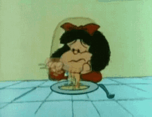 Mafalda Eating GIF - Mafalda Eating Cartoon GIFs