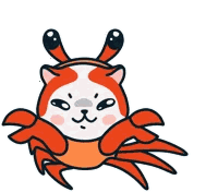 Crab Cat Sticker - Crab Cat Rave Stickers