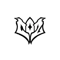 a black and white drawing of a heart with the letter m on it .