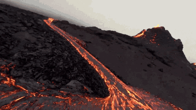 Contexte Volcano-lava