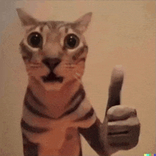 Thumbs Up Cat GIF - Thumbs Up Cat Hand GIFs