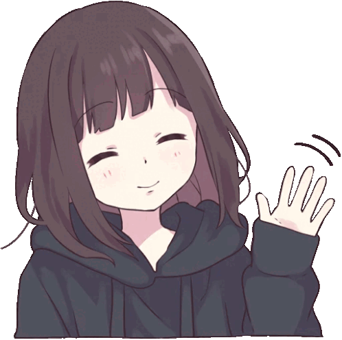 Anime Girl Wave Sticker - Anime girl wave - Discover & Share GIFs